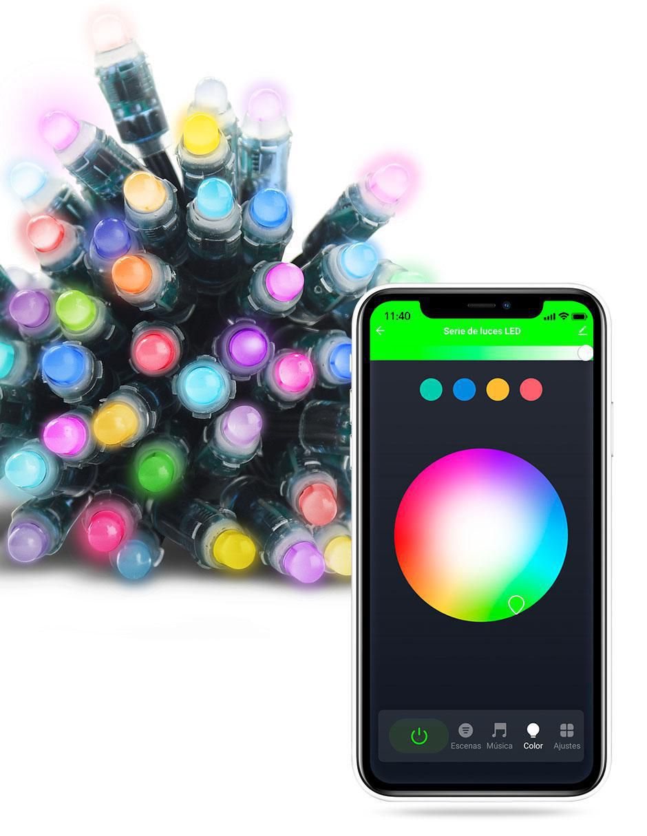 Serie de focos LED Smart home LC-1353 con 60 focos 3