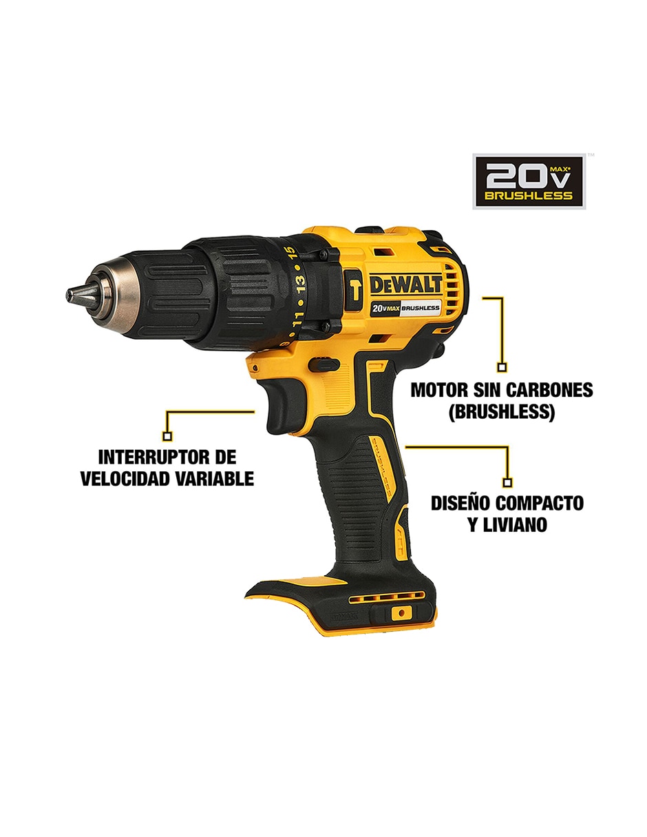 Set taladro atornillador inalámbrico DCD7781S2A-B3 de 100 - 240 V 10