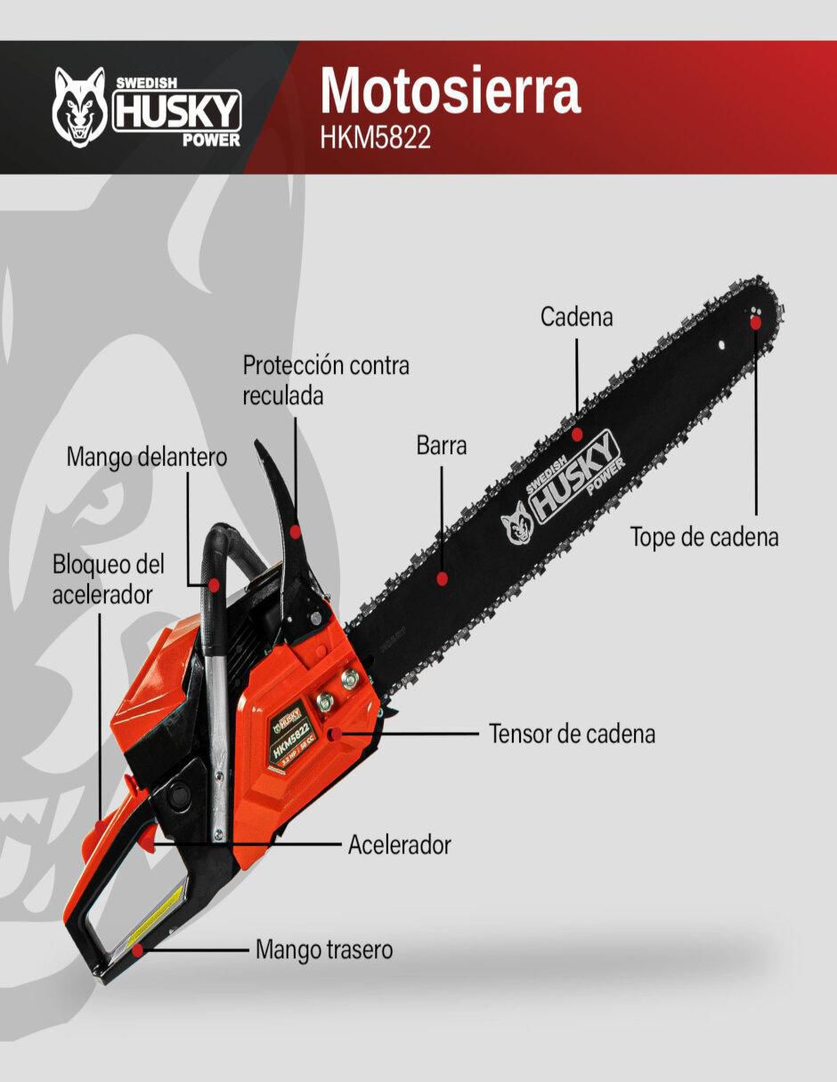 Motosierra a gasolina hkm5822 2