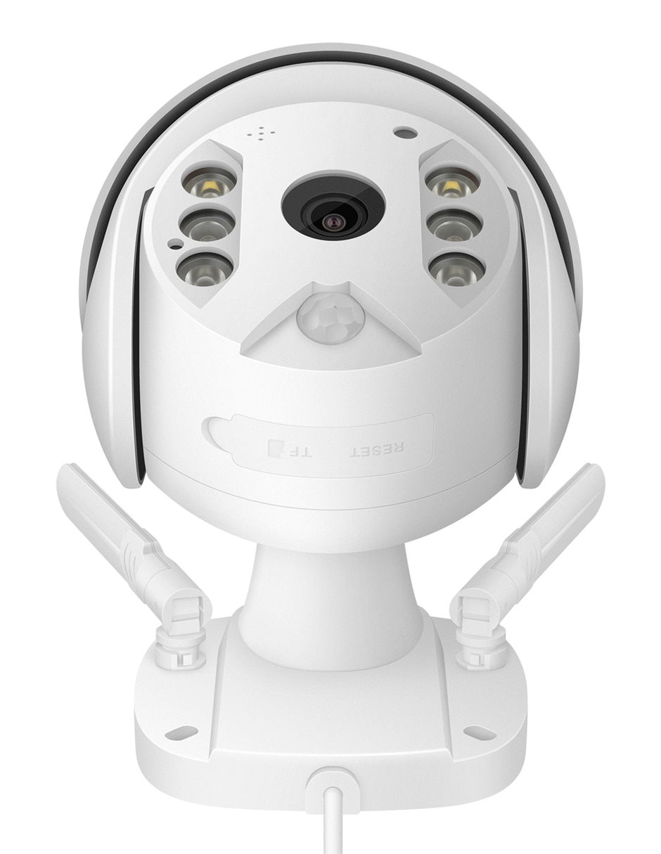 Cámara solar de seguridad alámbrica Full HD 180° con capacidad para grabar para exterior 2