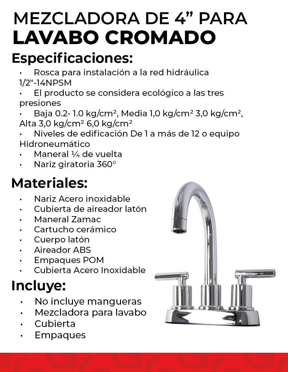 Llave mezcladora para lavabo 7