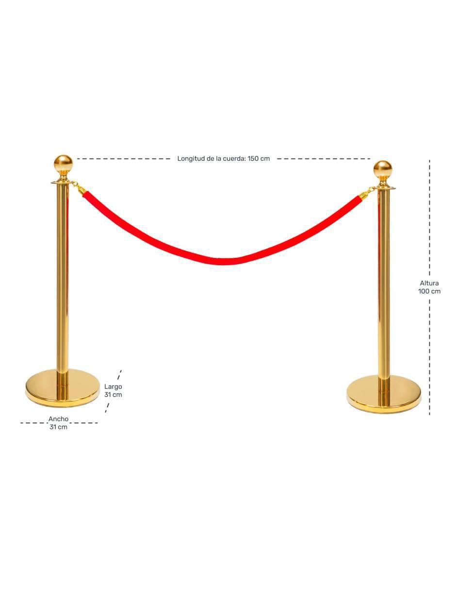 Set de poste delimitador para fila 5