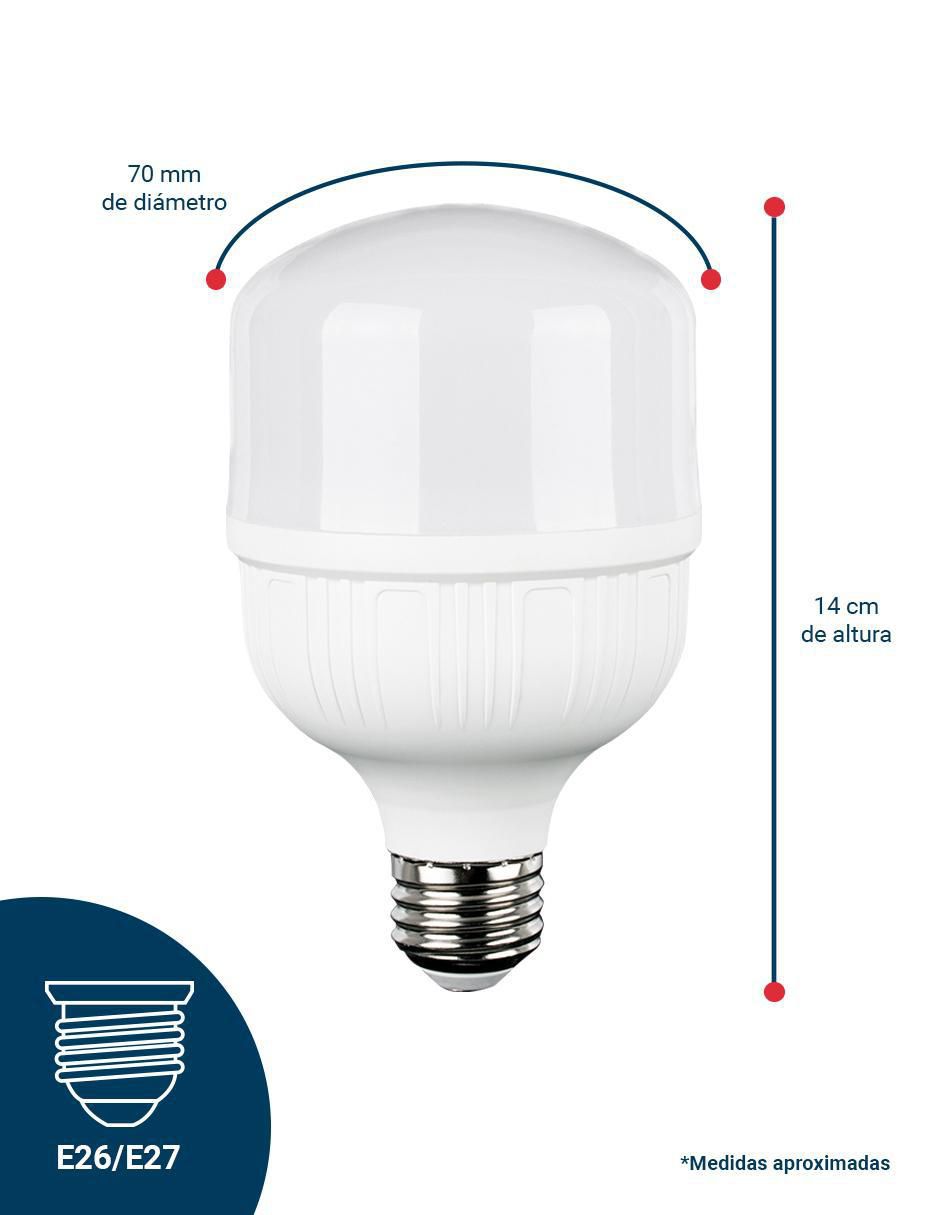 Foco LED 20 W de consumo 150 W de iluminación 1800 lúmenes 6