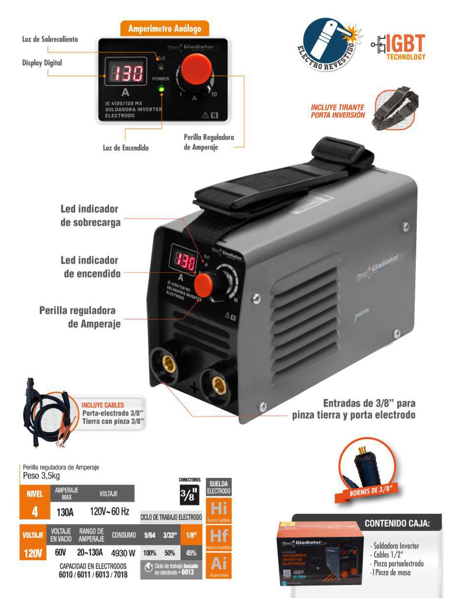 Soldadora IE 4130/120 MX 130 A 2