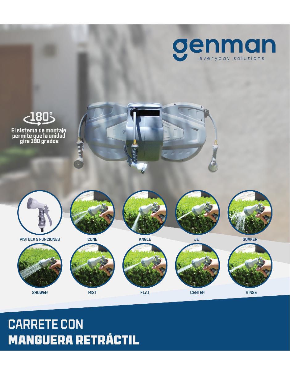 Manguera con carrete expandible 25 metros 4