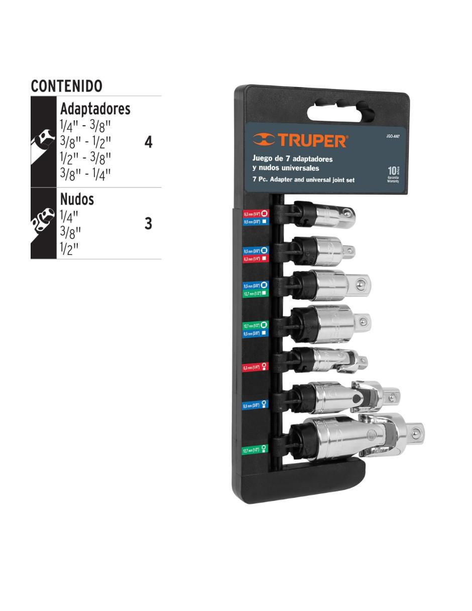 Juego de dados adaptadores y nudos 7 piezas 2