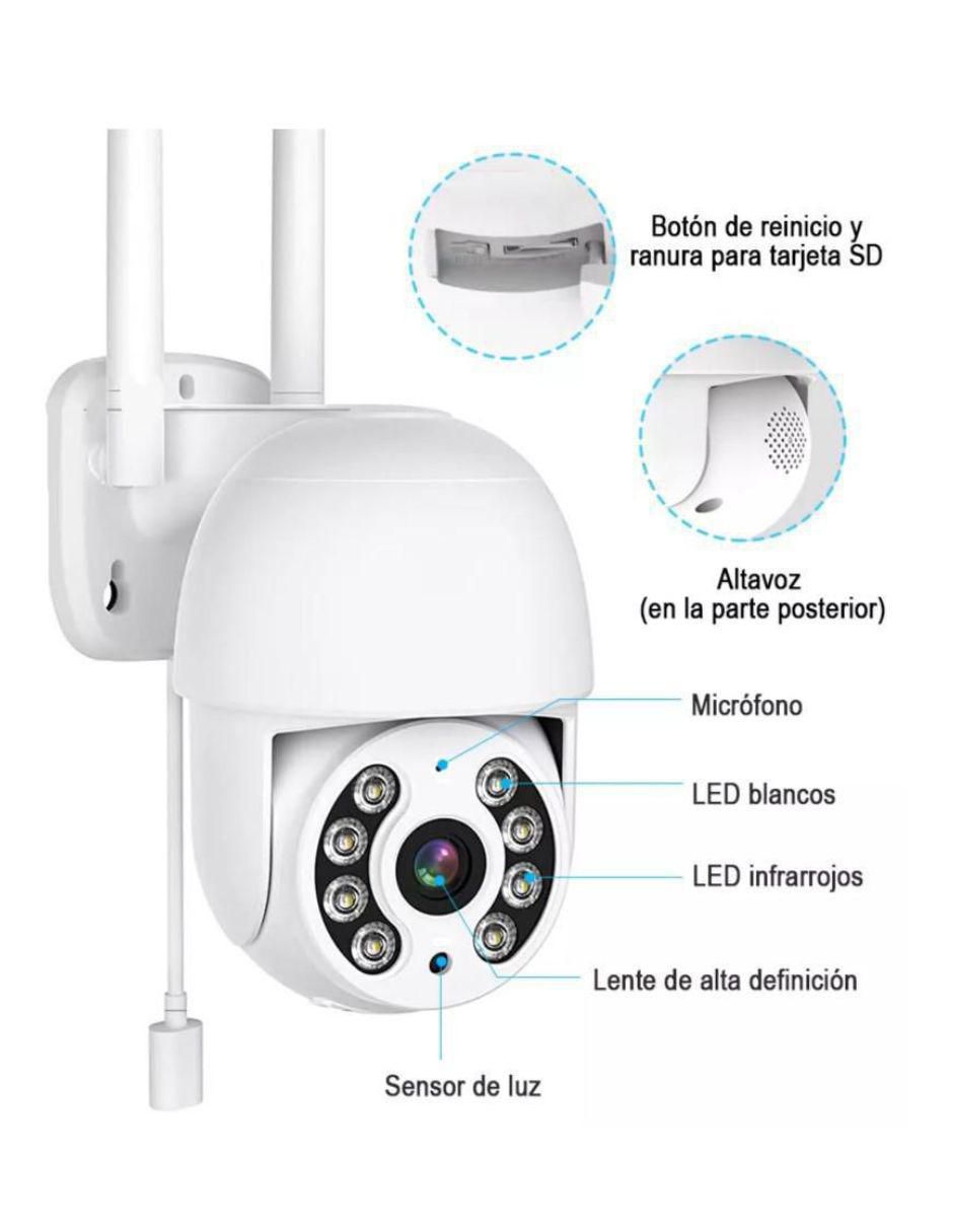 Cámara individual de seguridad alámbrica HD 360° capacidad para grabar para exterior 4