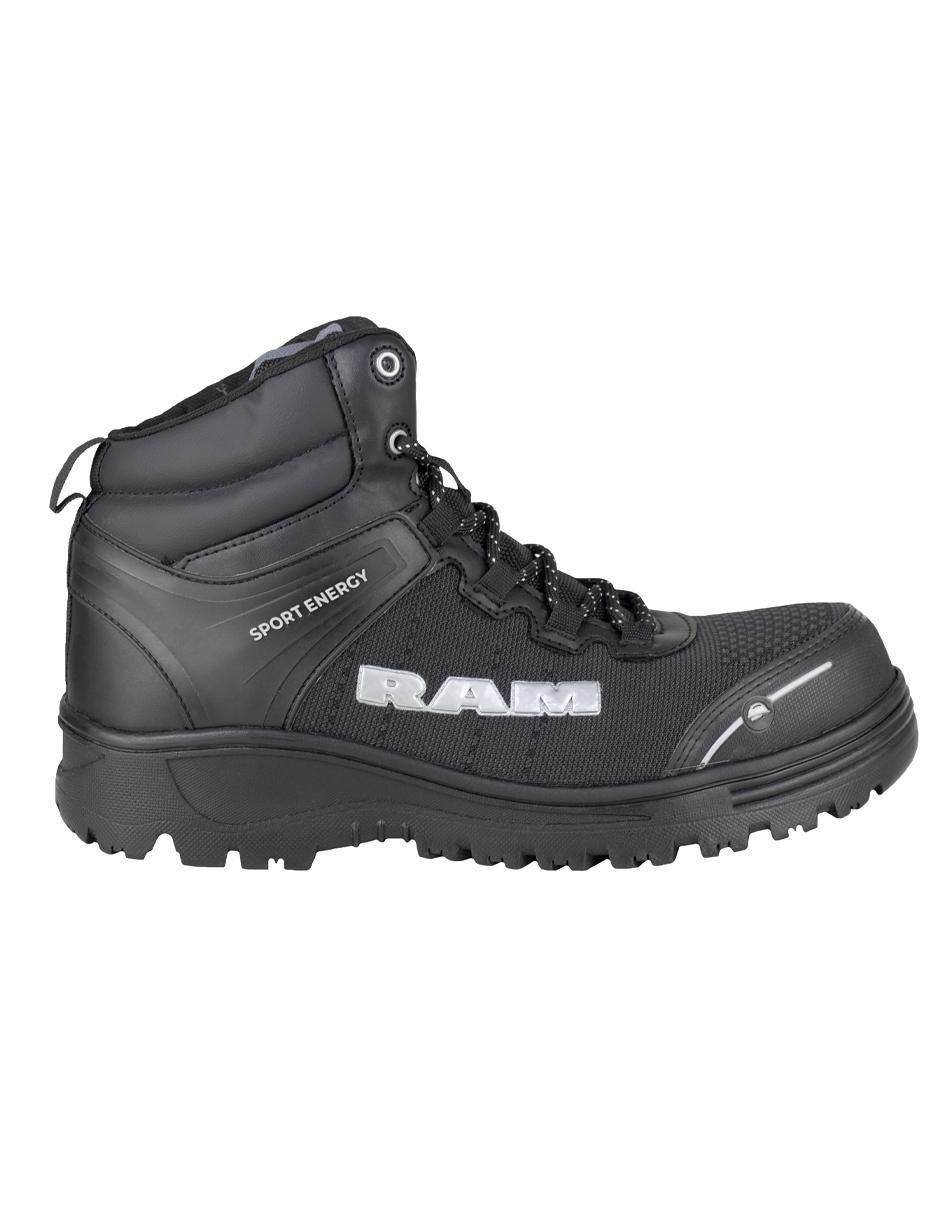 Bota industrial de cuero y tela 2