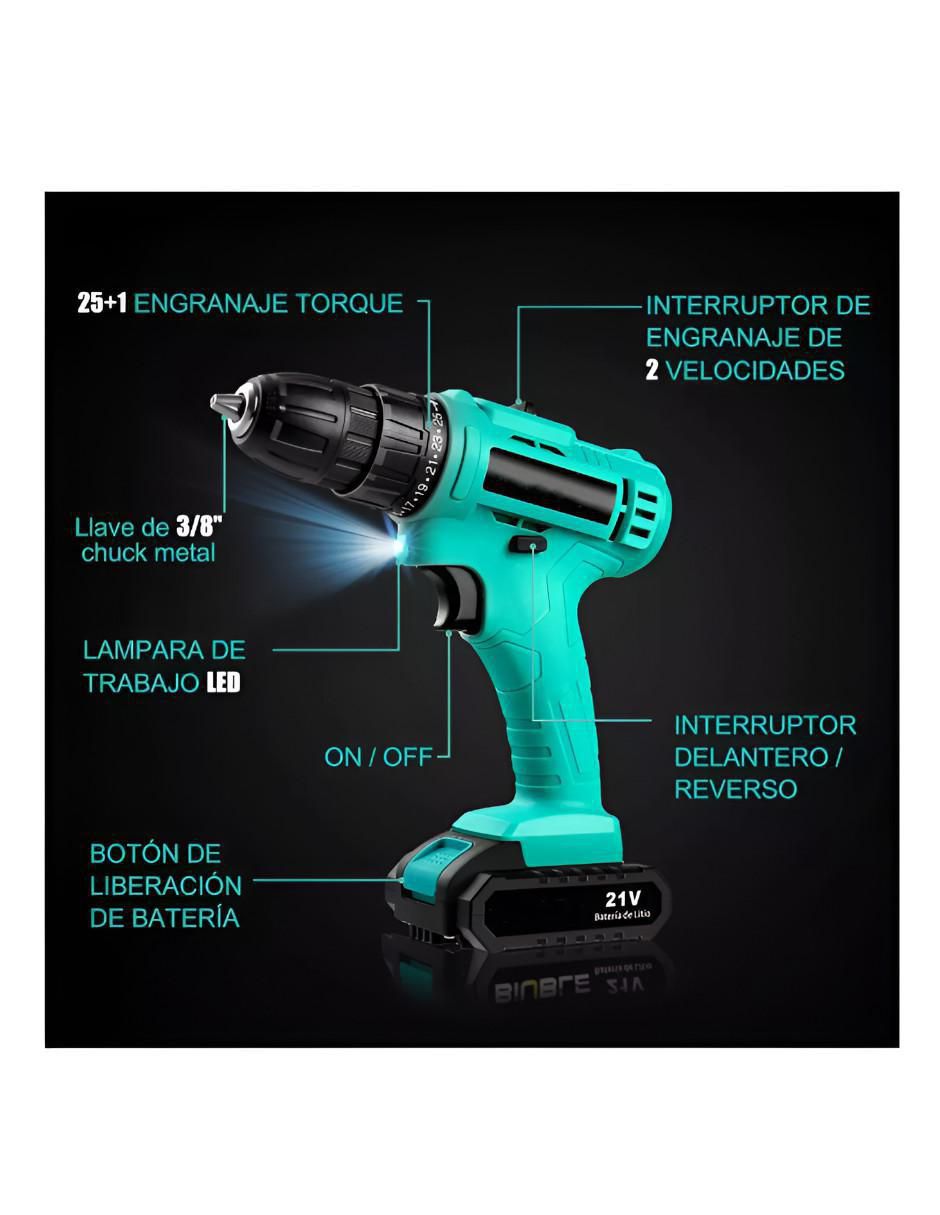 Set taladro atornillador inalámbrico W550ND de 21 V 3