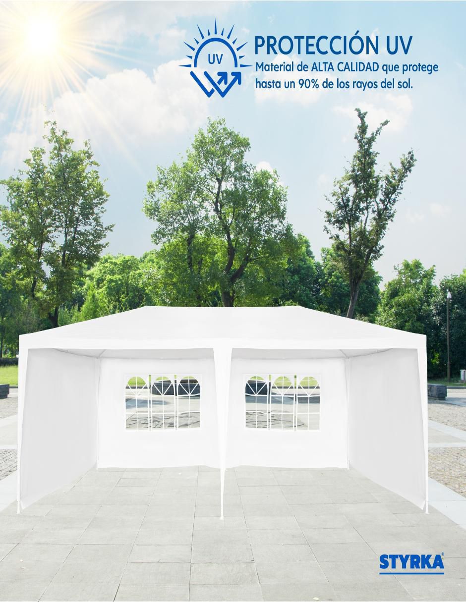 Carpa ancho 300 cm x largo 600 cm 2