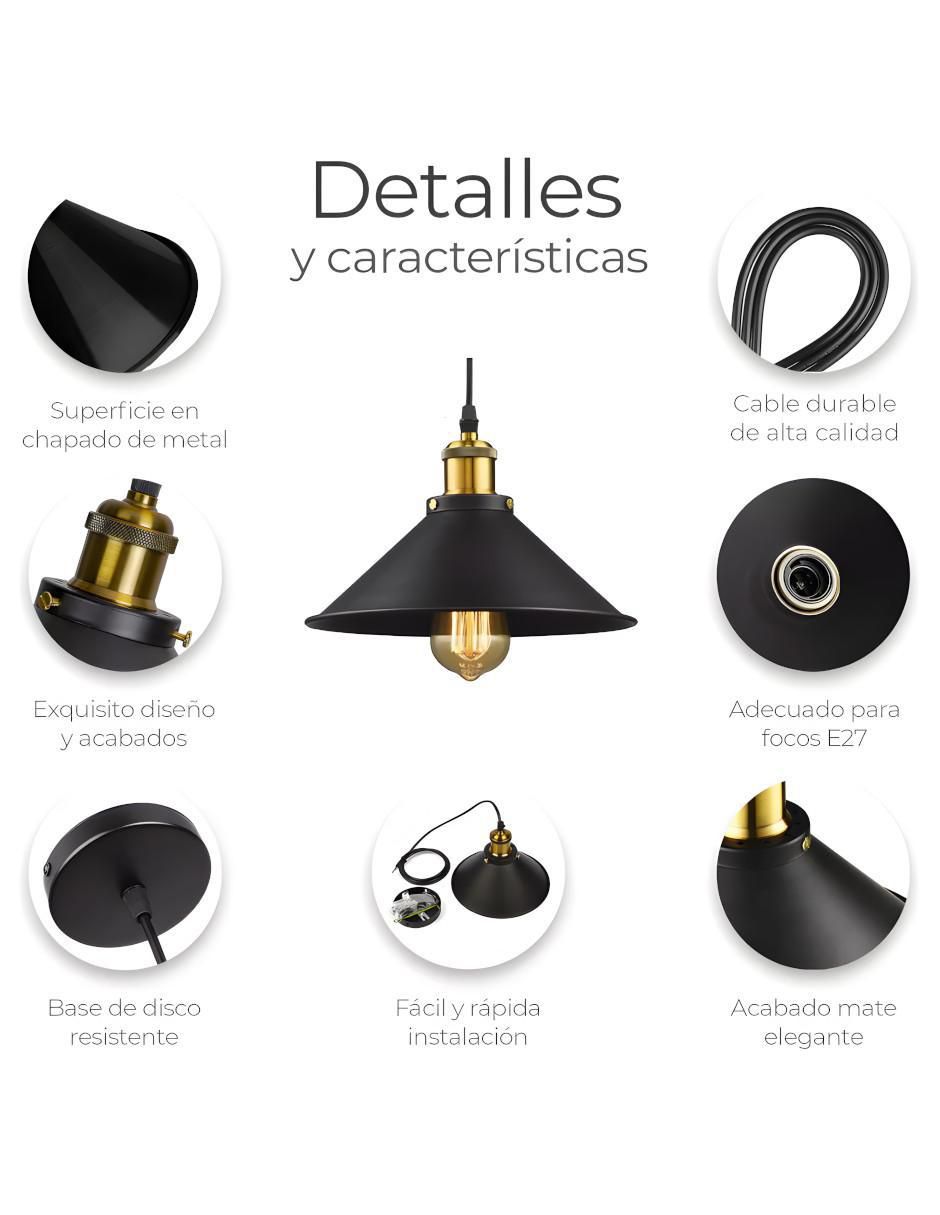 Lámpara colgante Incandescente y LED 3 piezas 3