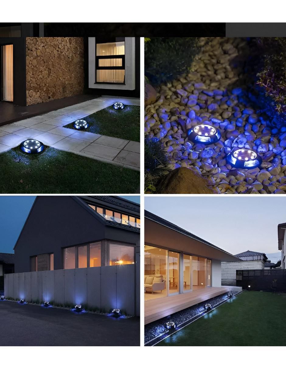 Lámpara solar LED 8 piezas 4