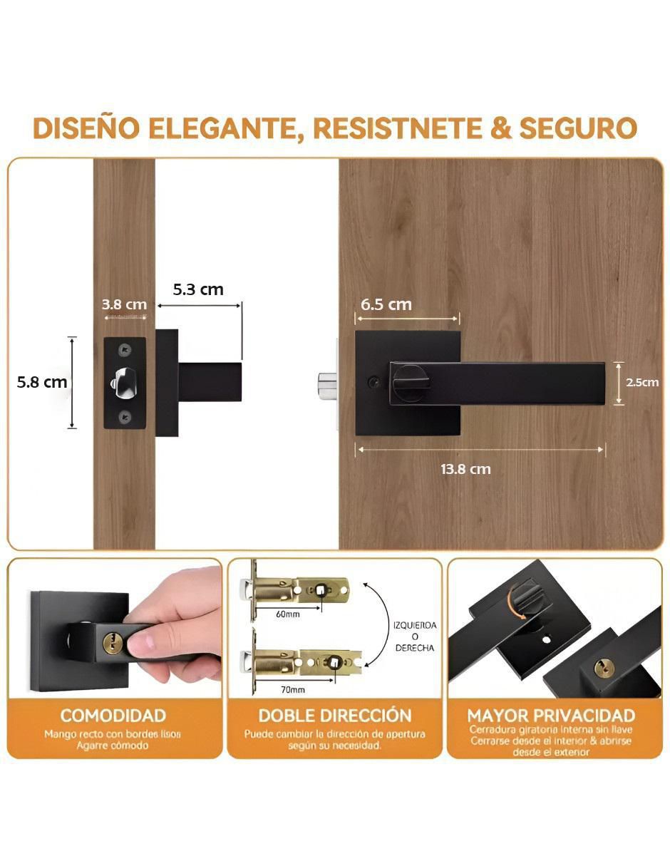 Cerradura para tubular W1122ND de derecha e izquierda 5