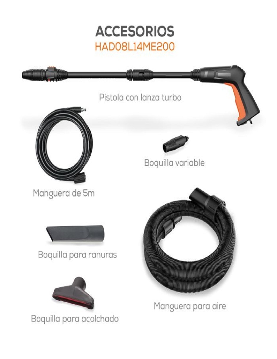 Hidrolavadora HAD08L14ME200 1300 psi 4
