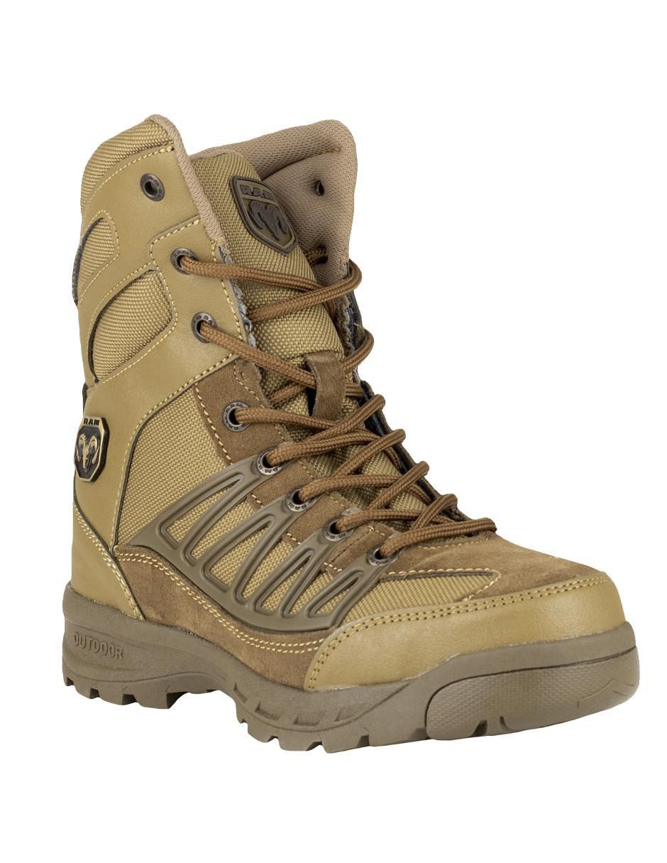 Bota industrial de cuero y tela 1