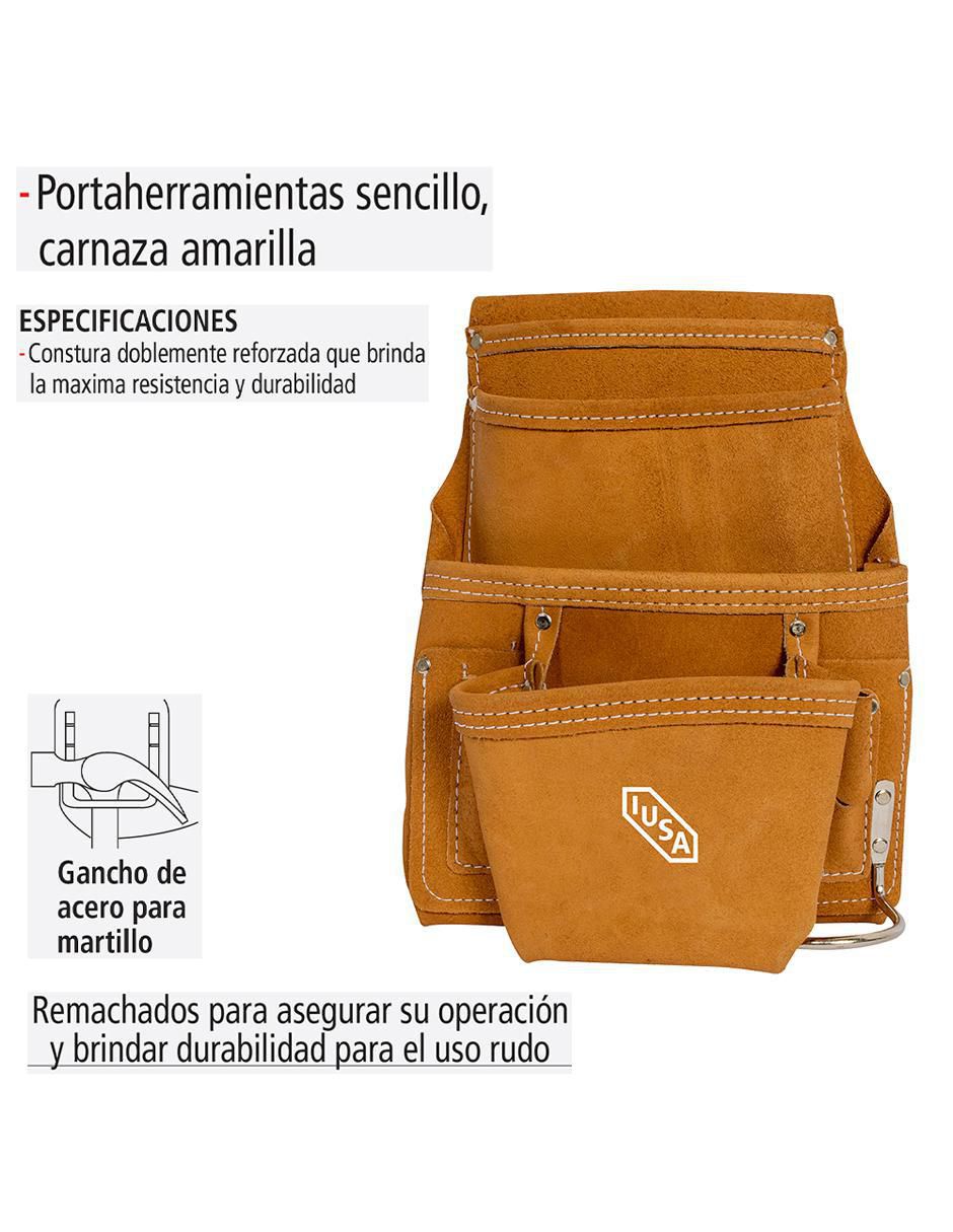 Bolsa portaherramientas multiuso de carnaza 3