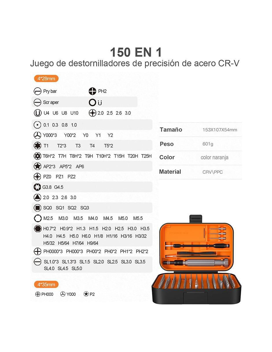 Desarmador multipuntas 150 piezas 3