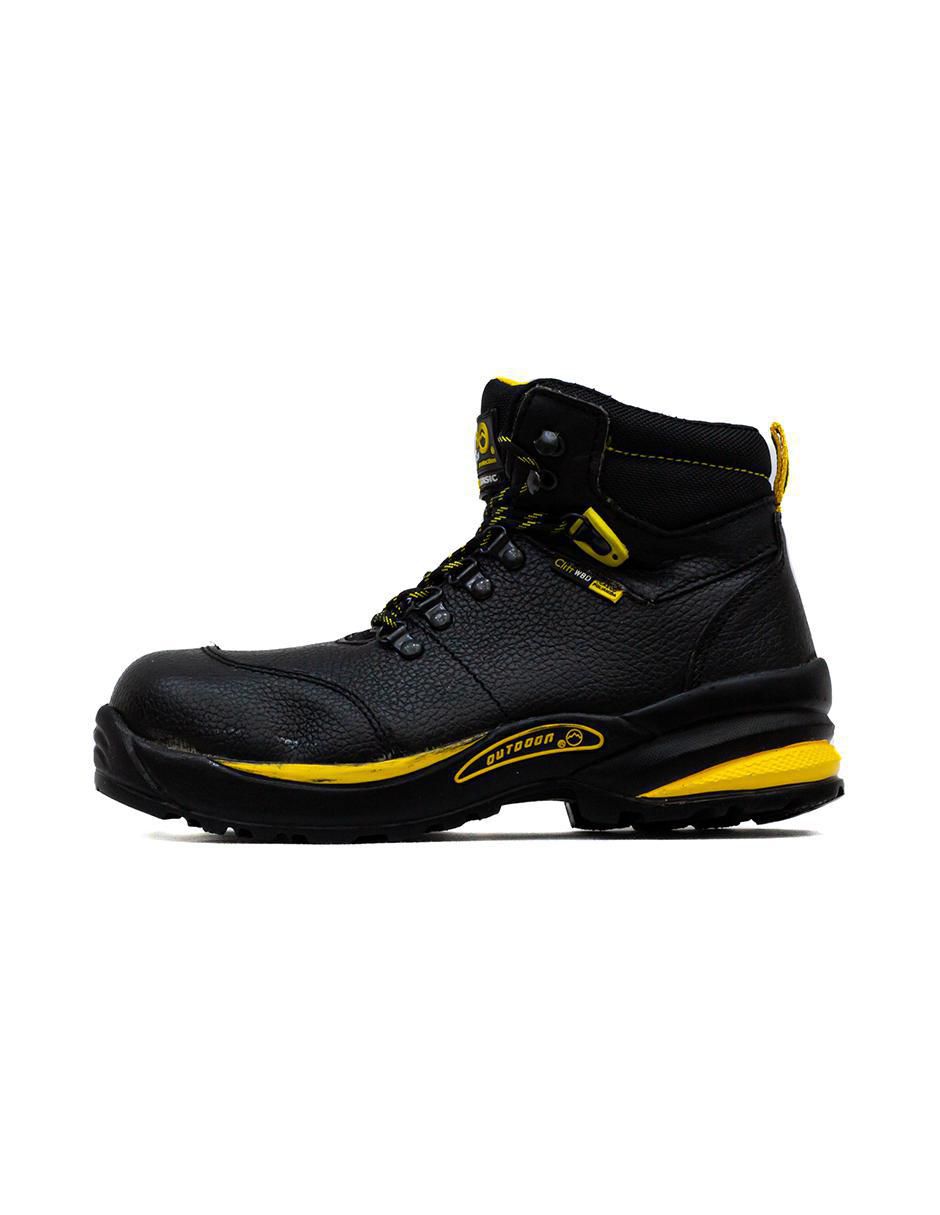Bota cliff "de" cuero y piel