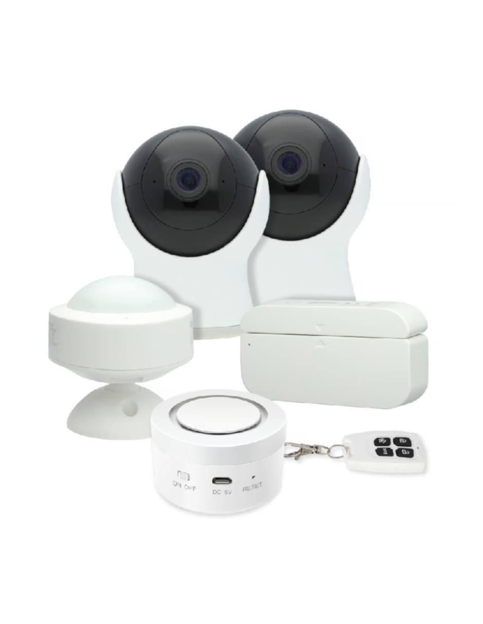 Kit 2 cámaras de seguridad inalámbrica HD 114° visión nocturna para interior 2