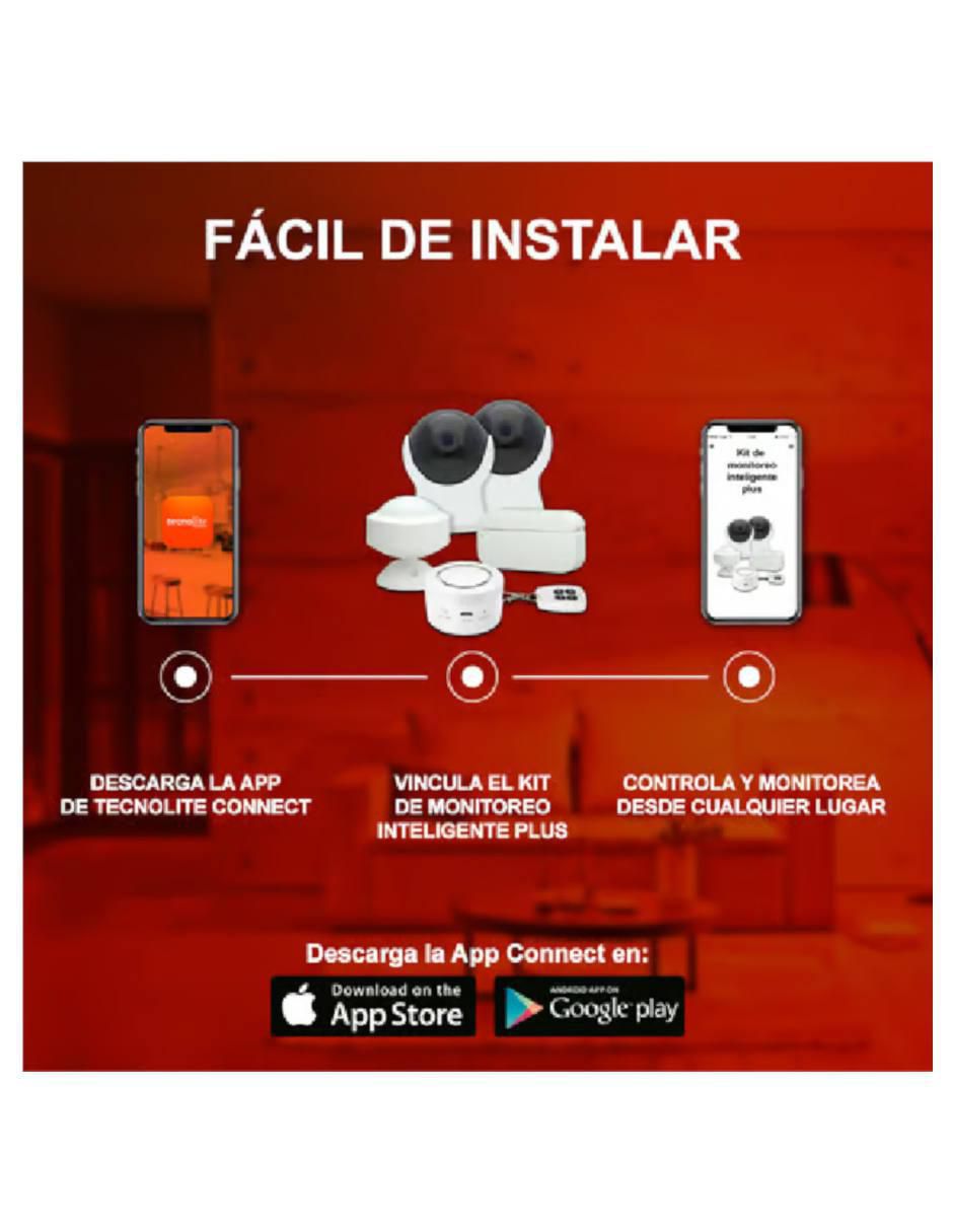 Kit 2 cámaras de seguridad inalámbrica HD 114° visión nocturna para interior 8