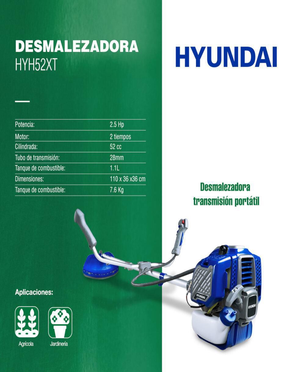 Desbrozadora a gasolina de hilo o cuchilla HYH52XT 6