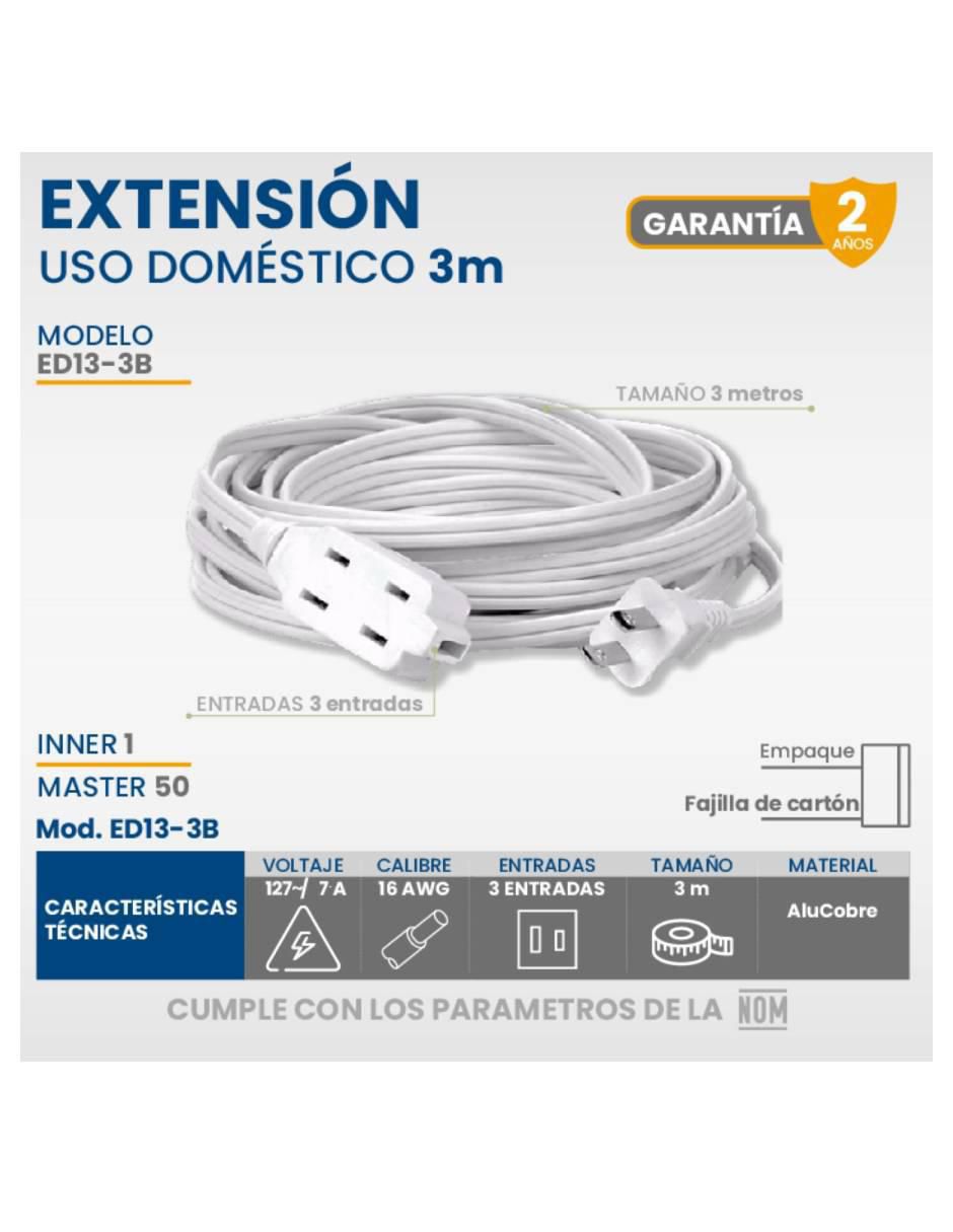 Extensión eléctrica 3 m 4