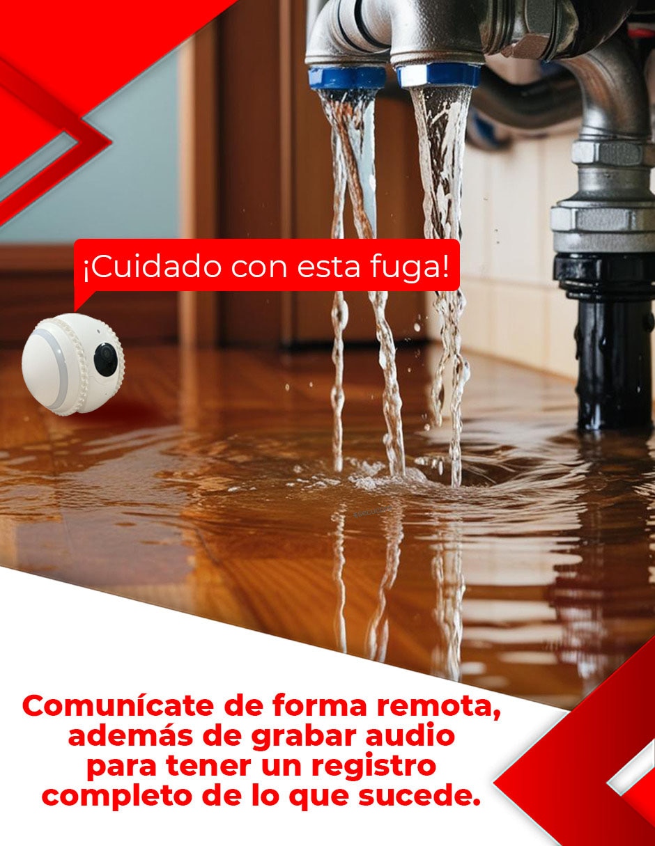 Cámara Wi-Fi de seguridad inalámbrica Full HD 75° con capacidad para grabar visión nocturna para interior 4