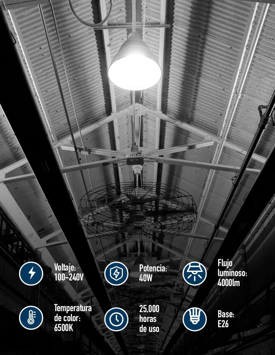 Foco LED 40 W de consumo 40 W de iluminación 110 lm lúmenes 3
