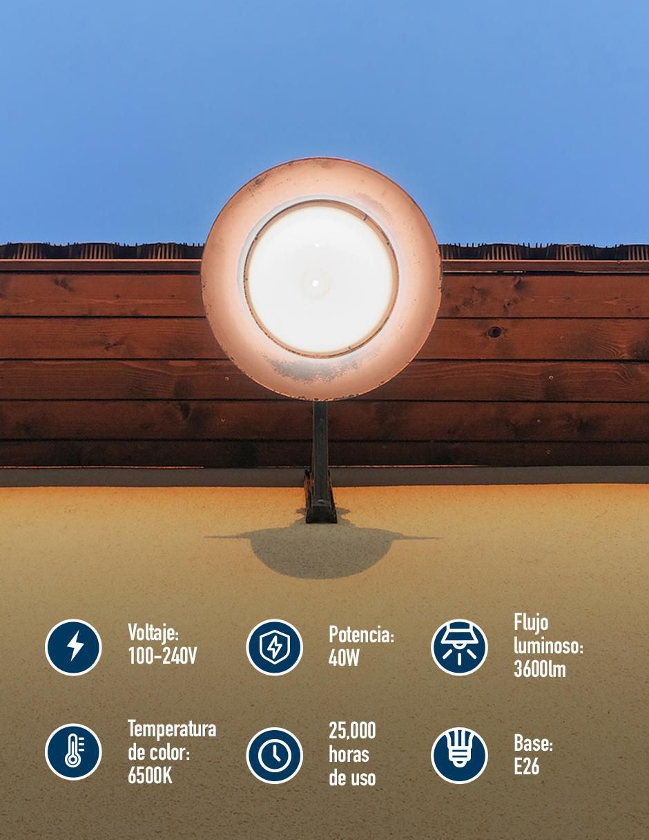 Foco LED 40 W de consumo 40 W de iluminación 80 lúmenes 4