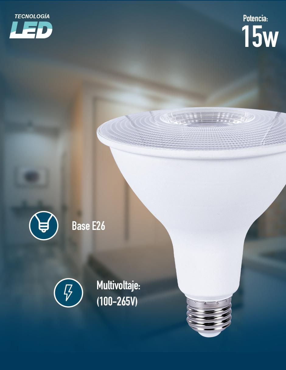 Foco LED 15 W de consumo 15 W de iluminación 1350 lúmenes 4