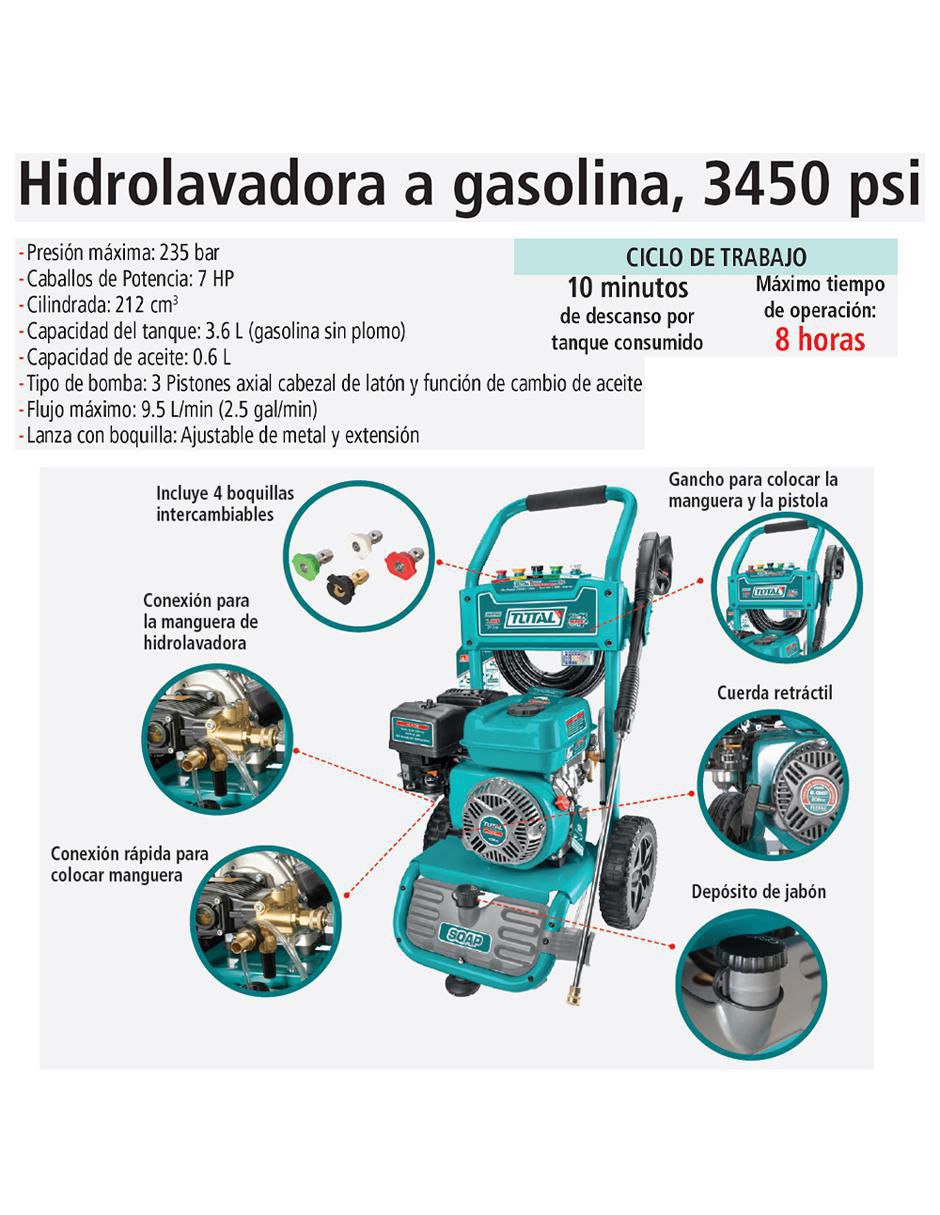Hidrolavadora TGT250206 3450 psi 4