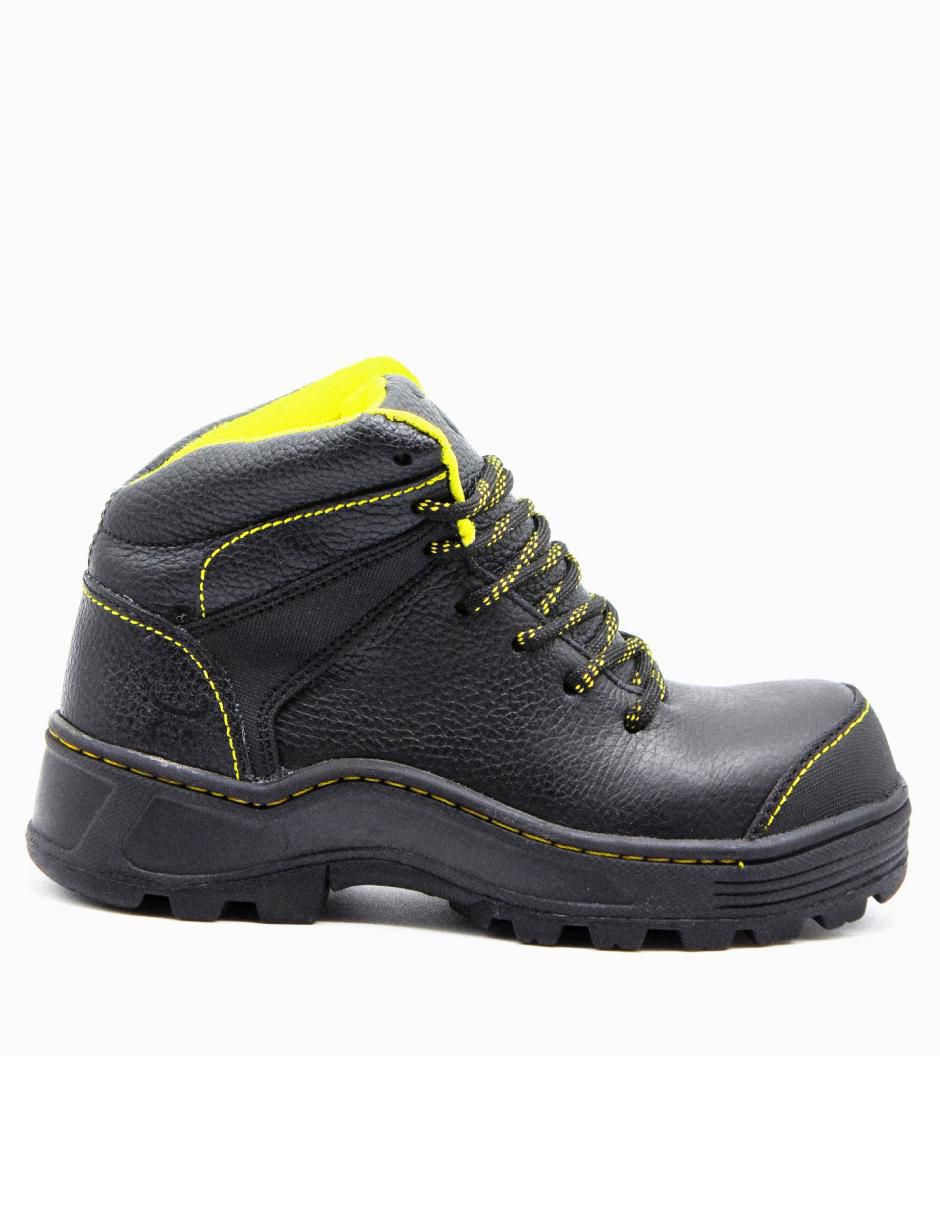 Bota industrial de cuero y tela