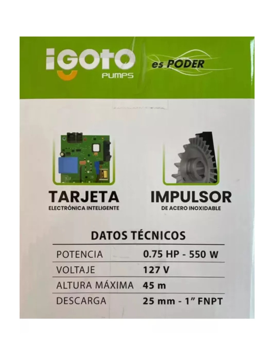Bomba de agua centrífuga 3/4 Hp 3