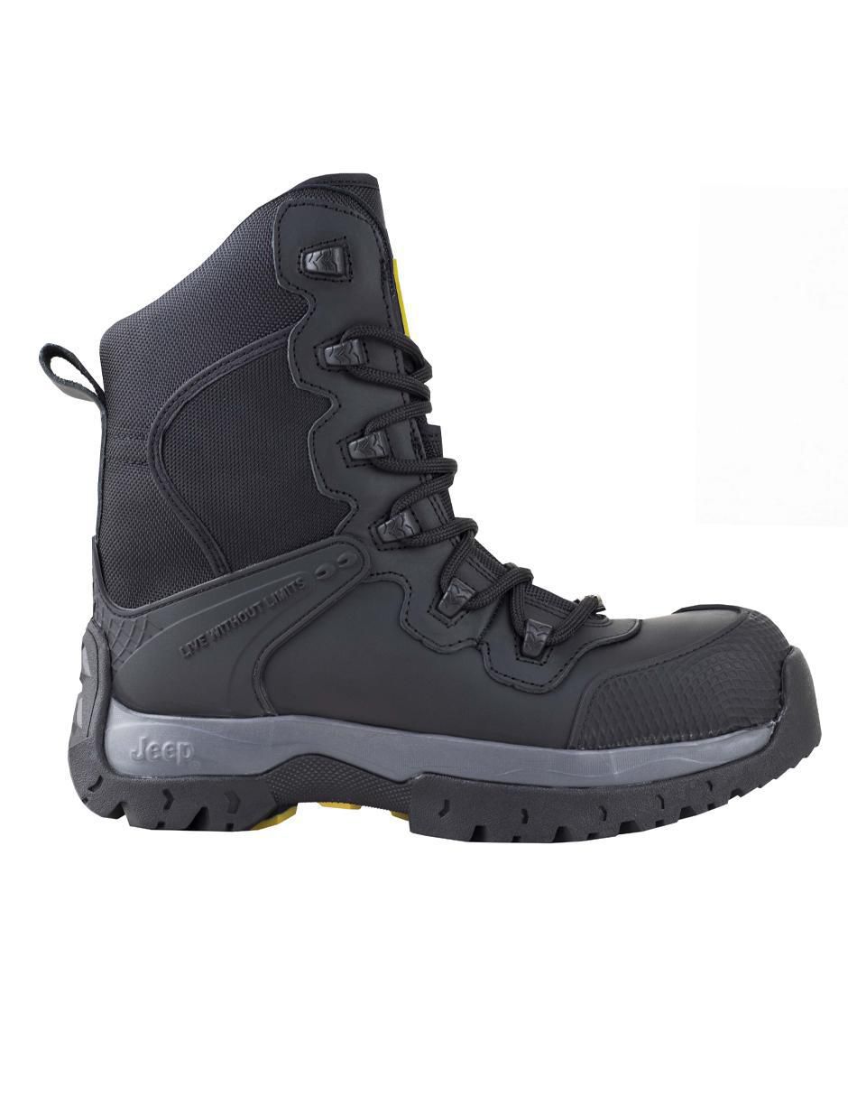 Bota industrial de cuero y tela 2