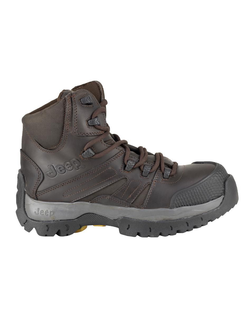 Bota industrial de cuero y tela 2