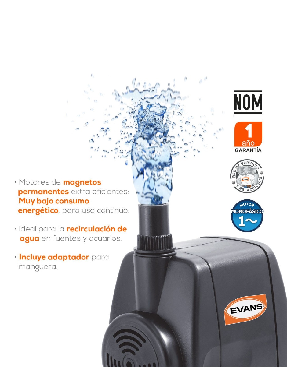 Bomba de agua fuente de ornato 1/3 hp 3
