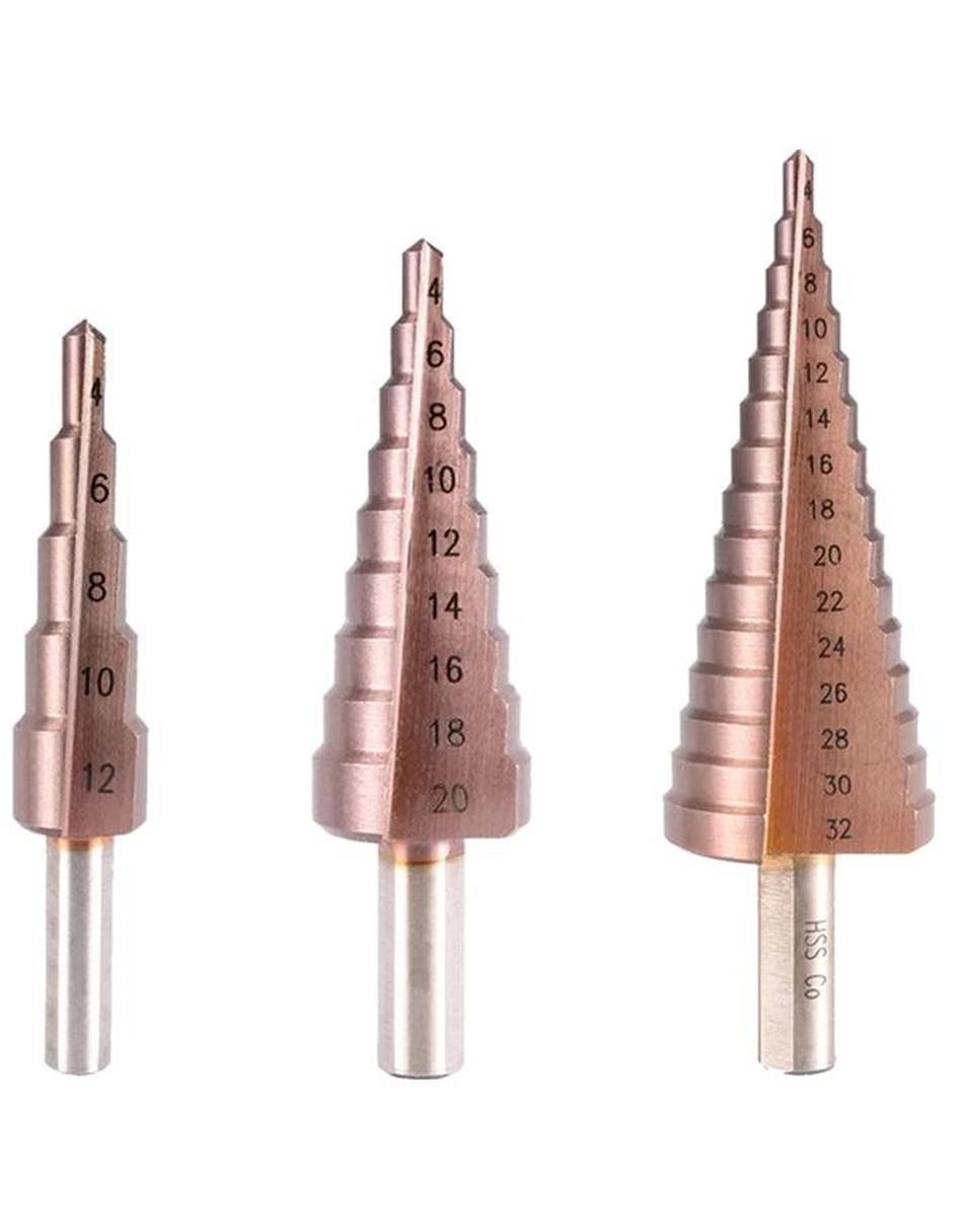 Broca multimateriales con 3 piezas