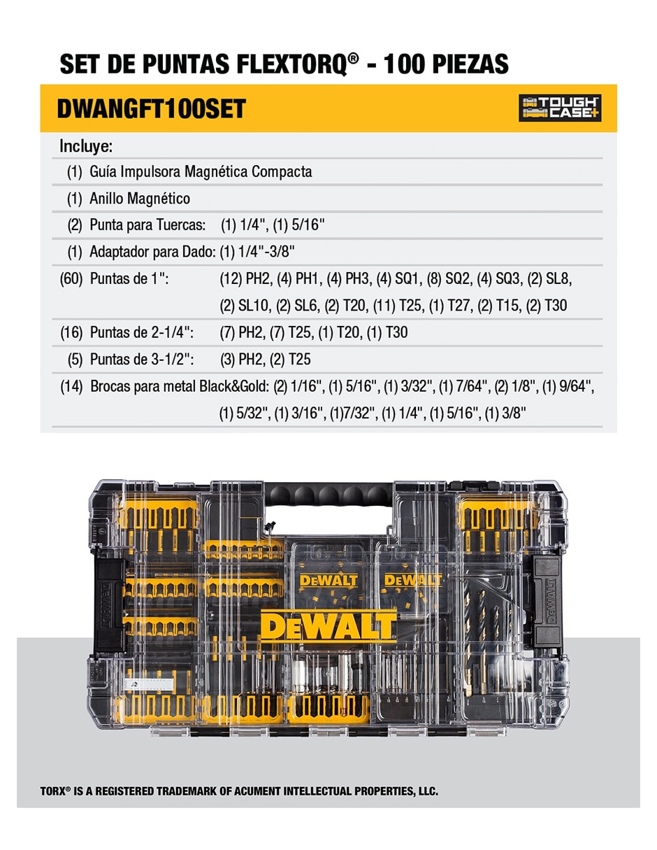 Juego de puntas DWANGFT100SET 3