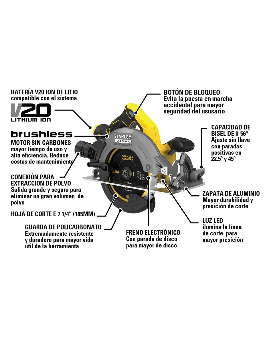 Sierra circular PAMXSBC550LIV 120 W 2