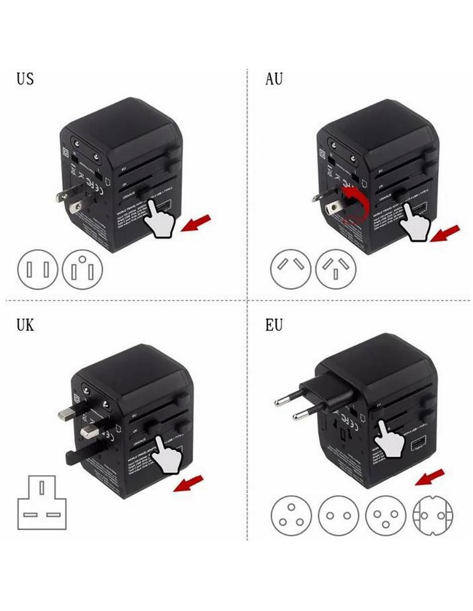 Multicontacto Travelxpertblack de 4 contactos 3