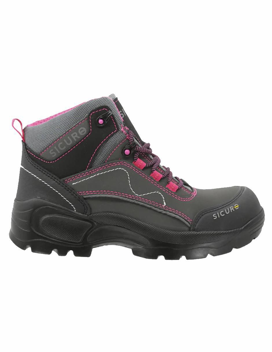Bota industrial de cuero y tela 2