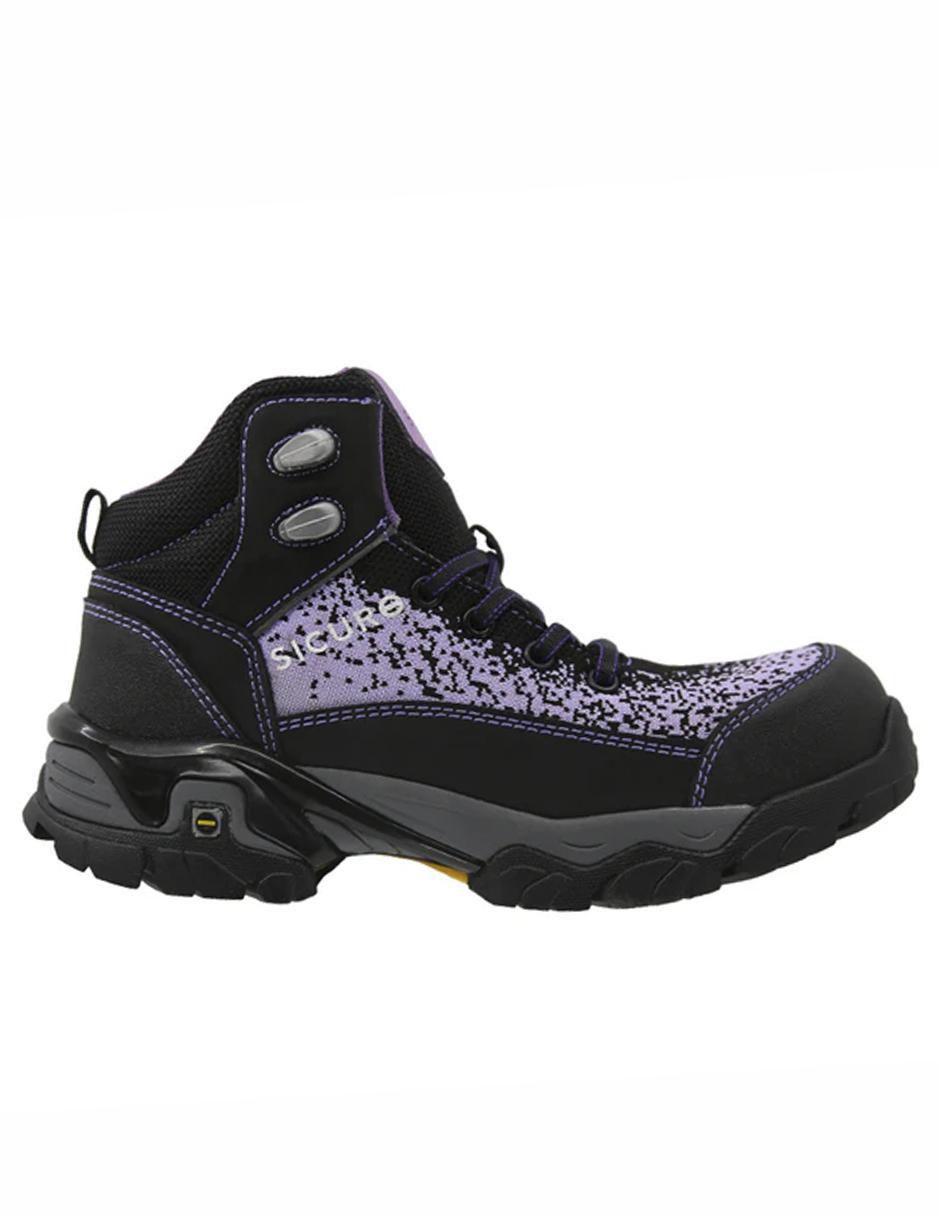 Bota industrial de cuero y tela 2