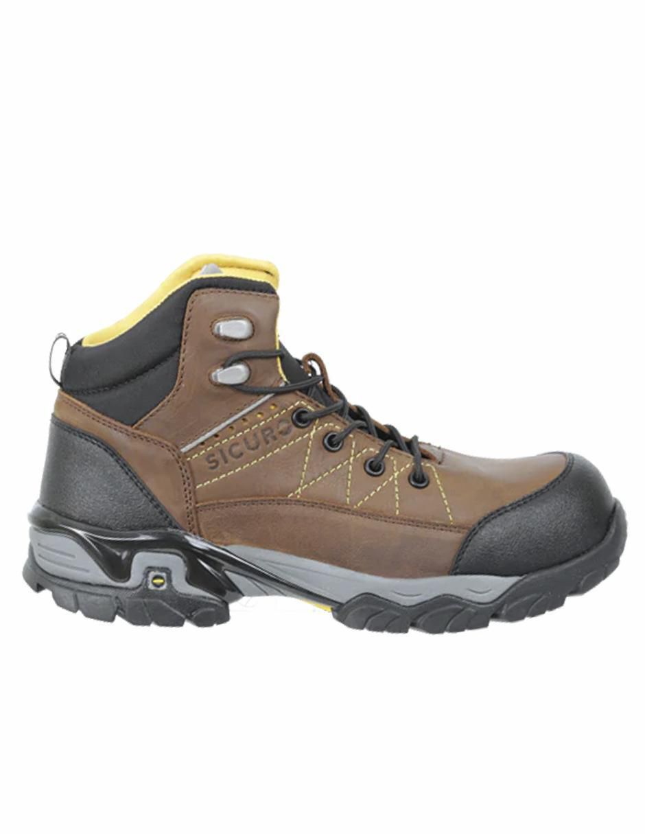 Bota industrial de cuero y tela 2