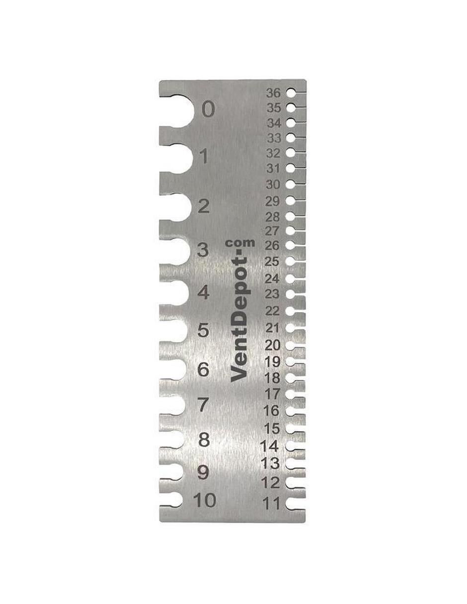 Calibrador de acero inoxidable