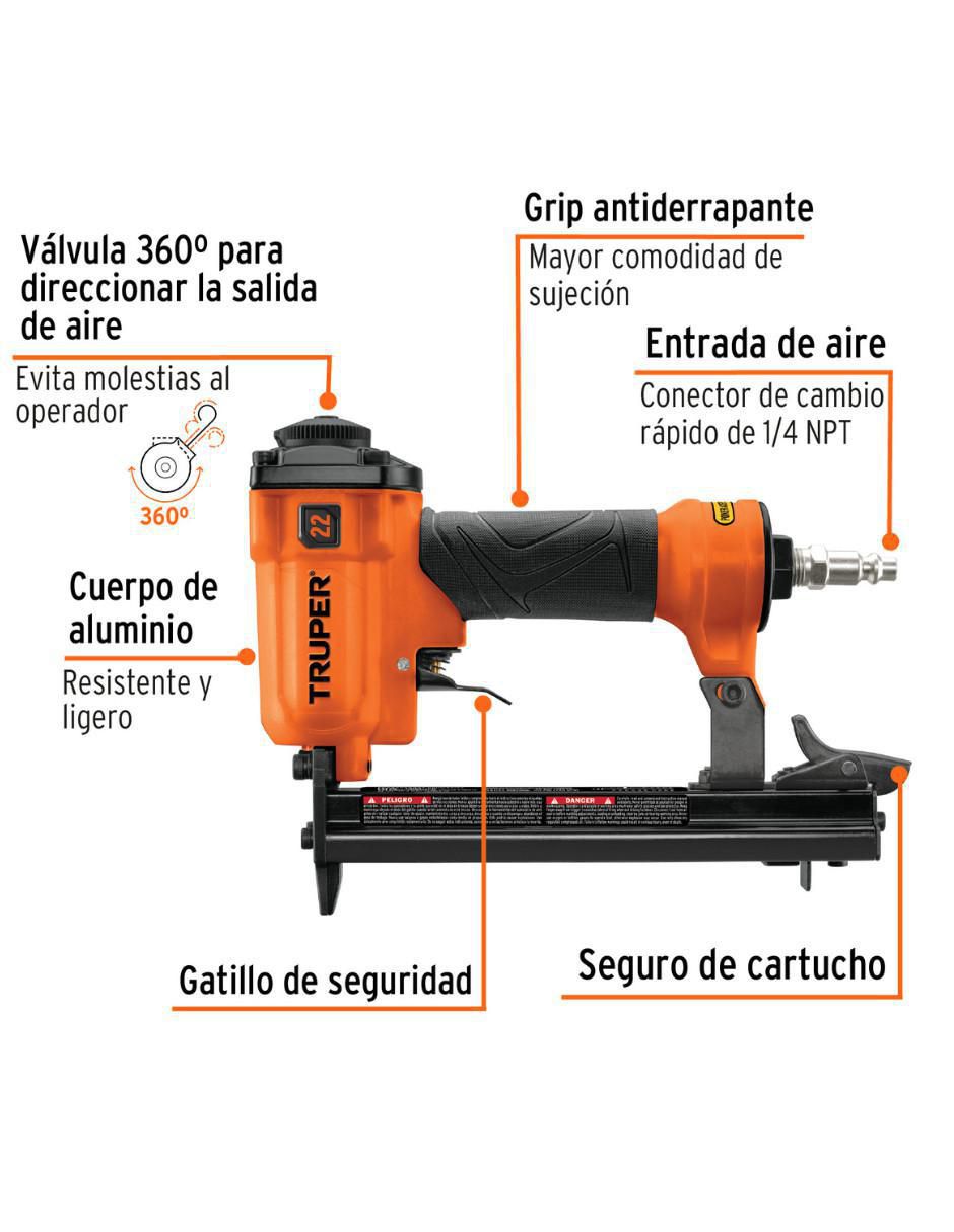 Engrapadora neumática grapas 22/6 2