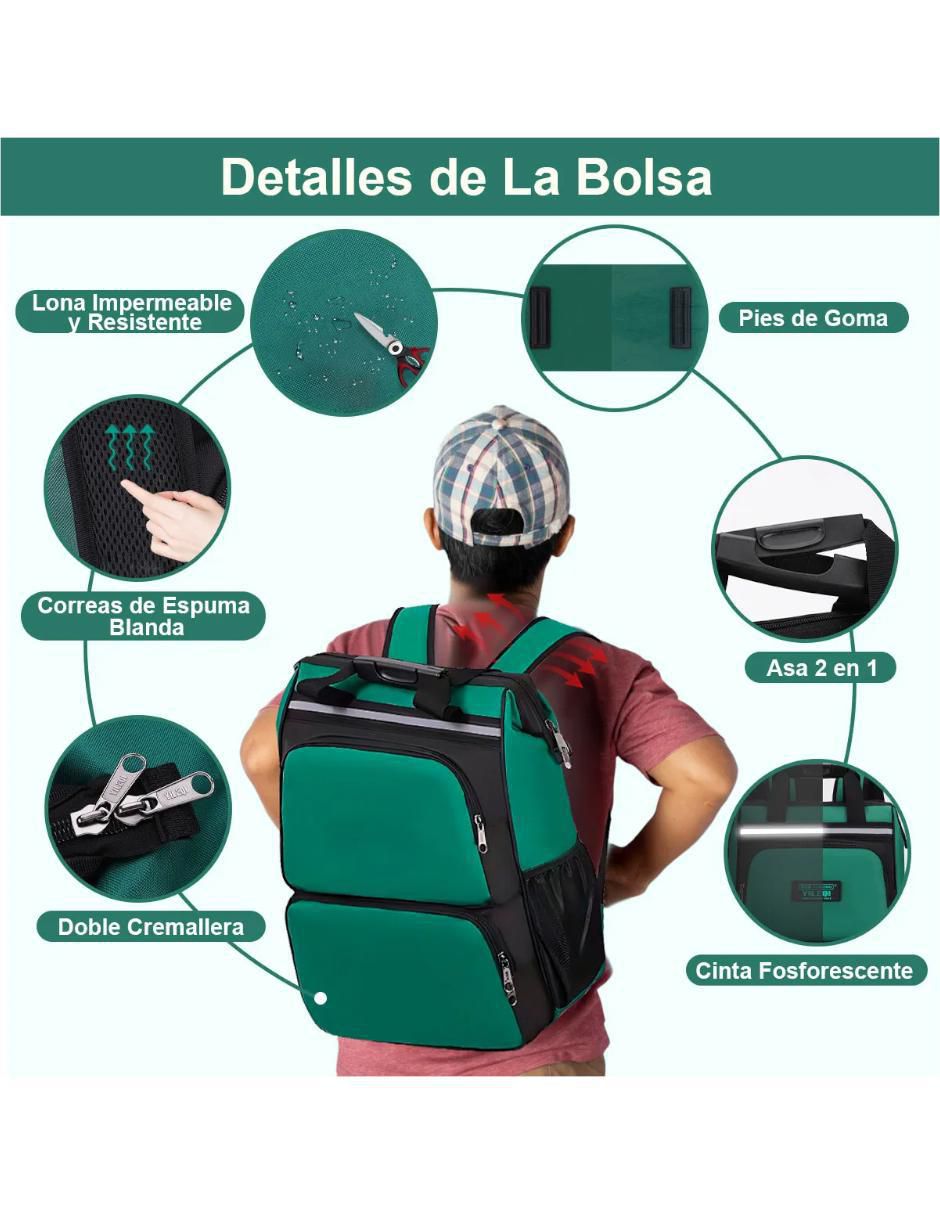 Mochila de herramientas 12 compartimentos 3