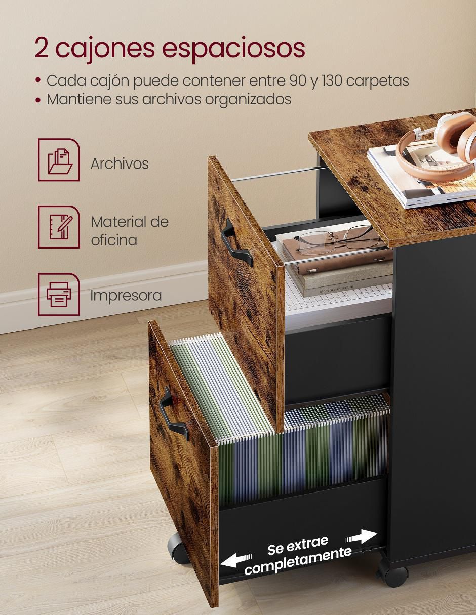 Gabinete armable Karsen de madera con metal 2