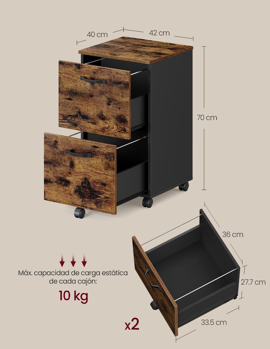 Gabinete armable Karsen de madera con metal 4