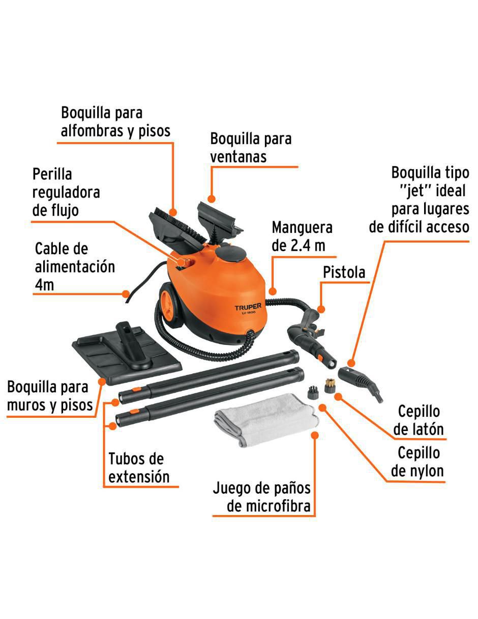 Limpiador de vapor 1800 W 2