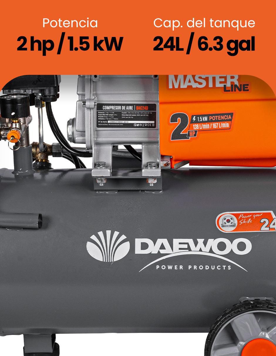 Compresor 24 l 2 hp 5